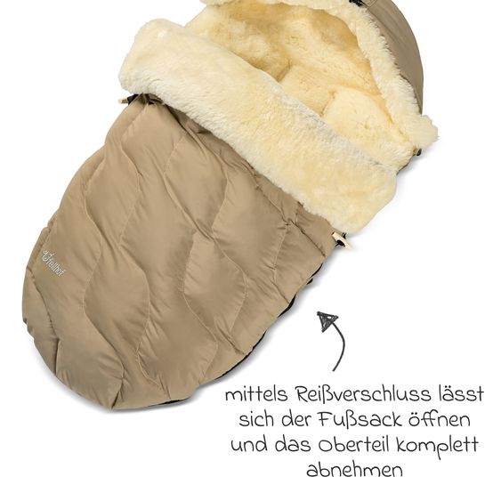 Fellhof Lammfell-Fußsack Winterberg für Buggy, Sport- & Kinderwagen - Beige