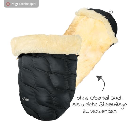 Fellhof Lammfell-Fußsack Winterberg für Buggy, Sport- & Kinderwagen - Beige