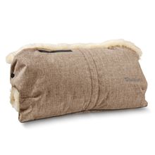 Lammfell-Handwärmer für Buggy, Sport- & Kinderwagen - Beige Melange
