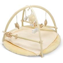 Play blanket with play arch Activity Center Stella with detachable pendant, top made of 100% merino lambskin