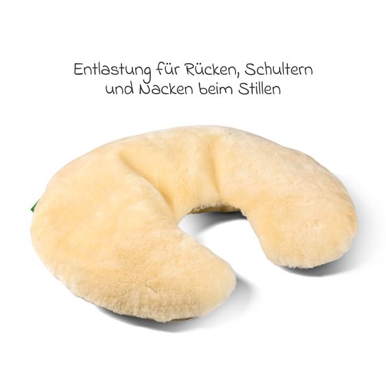 Fellhof Stillkissen auch als Kopf- und Kuschelkissen verwendbar, Obermaterial aus 100% Merion-Lammfell