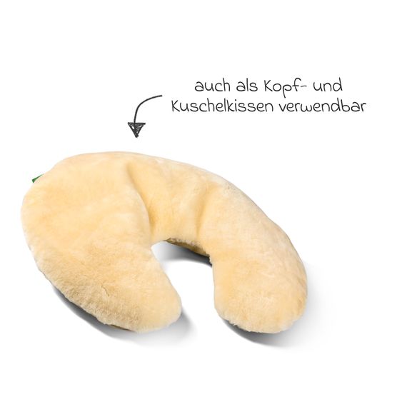 Fellhof Stillkissen auch als Kopf- und Kuschelkissen verwendbar, Obermaterial aus 100% Merion-Lammfell