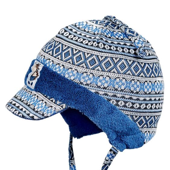 Fiebig Bindemütze Norweger - Igel Blau - Gr. 47