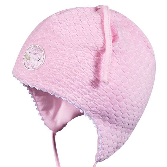 Fiebig Mütze zum Binden Nicki - Wabenstruktur Rosa - Gr. 45