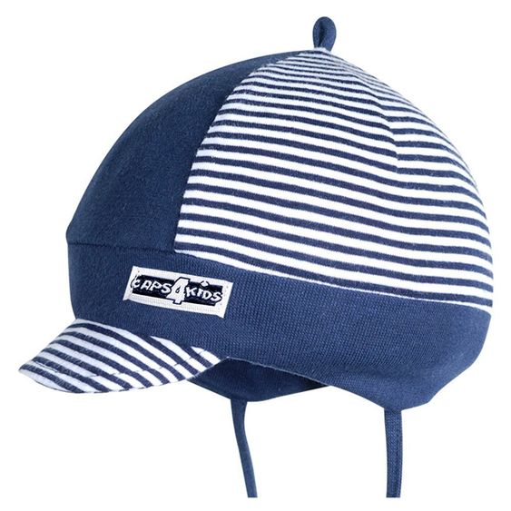 Fiebig Schirmmütze - Ringel Marine - Gr. 43