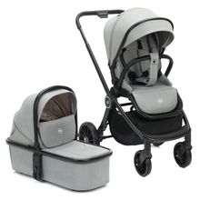 2-1 Kombi-Kinderwagen Cougar bis 22 kg belastbar inkl. Babywanne, umsetzbare Sitzeinheit, Telskopschieber, - Grau