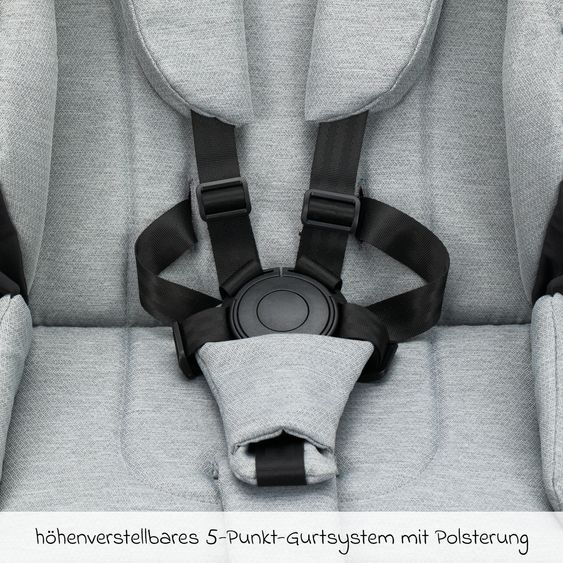 Fillikid 2-1 Kombi-Kinderwagen Cougar bis 22 kg belastbar inkl. Babywanne, umsetzbare Sitzeinheit, Telskopschieber, - Grau