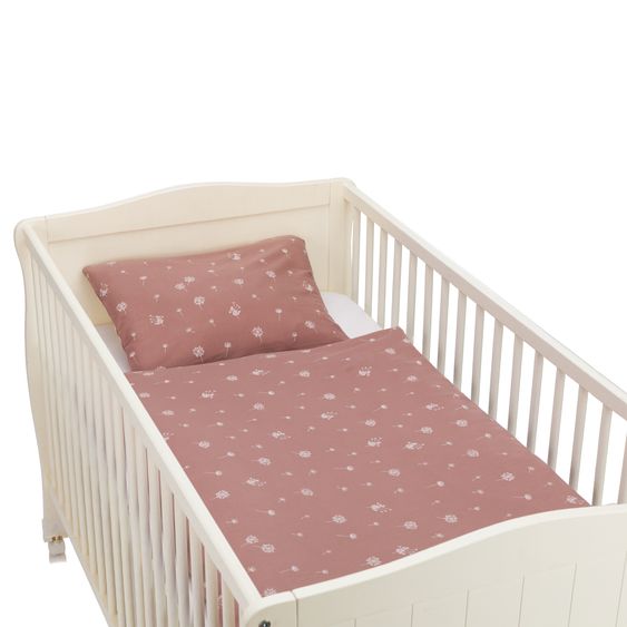 Fillikid 2.tlg. Bettwäsche 100 x 135 xm / 40 x 60 cm - Pusteblume - Rosa