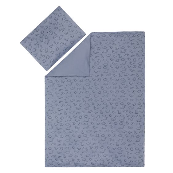 Fillikid 2-pcs. Bedding Set Blanket 100 x 135 cm / Pillow 40 x 60 cm made of cotton - Blue