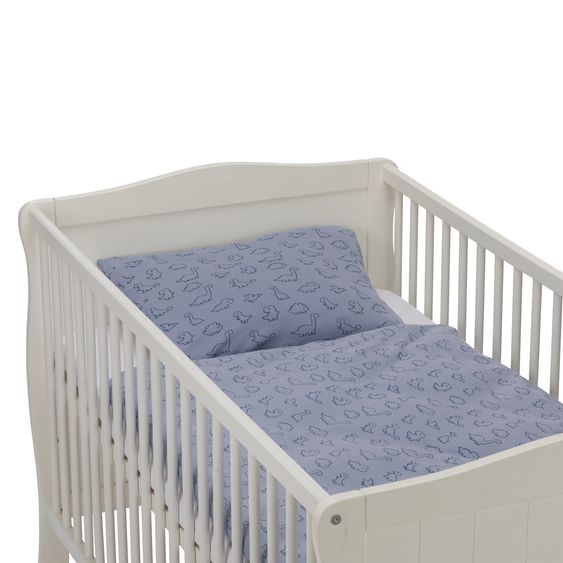 Fillikid 2-pcs. Bedding Set Blanket 100 x 135 cm / Pillow 40 x 60 cm made of cotton - Blue