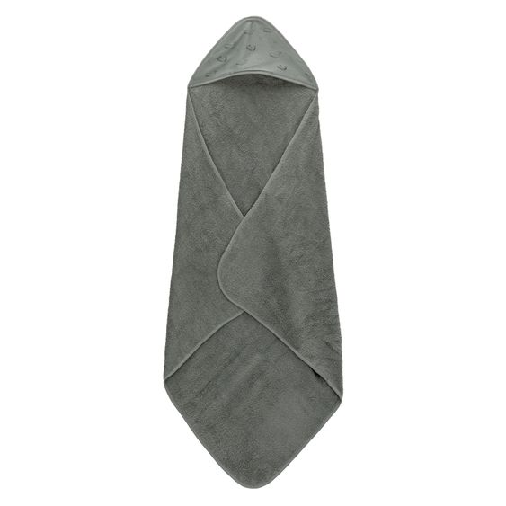 Fillikid 2.tlg. Kapuzenbadetuch-Set Badetuch und Waschhandschuh 100 x 100 - Wal - Grün