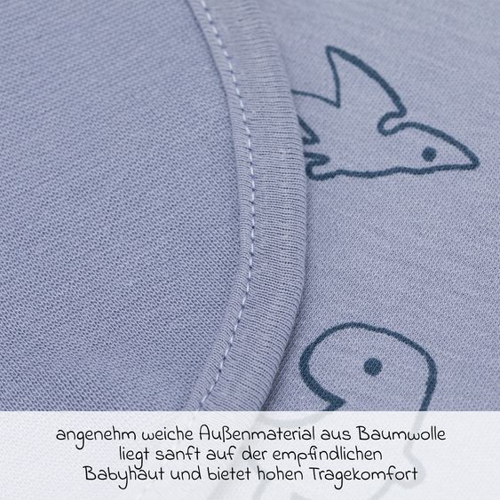 Fillikid 2-tlg. Lätzchen-Set mit wasserdichter Innenschicht - Dino - Blau