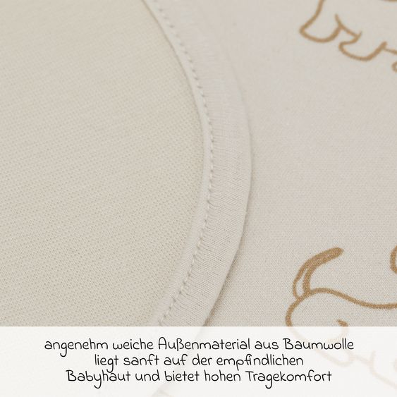 Fillikid 2-tlg. Lätzchen-Set mit wasserdichter Innenschicht - Hund - Beige