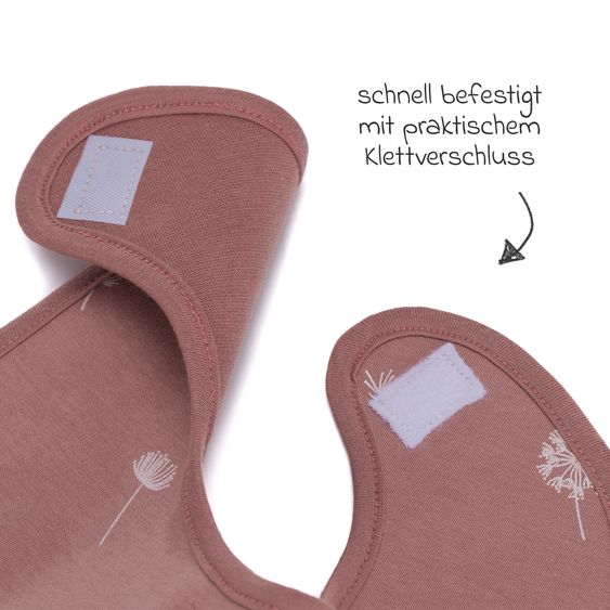 Fillikid 2-tlg. Lätzchen-Set mit wasserdichter Innenschicht - Pusteblume - Rosa