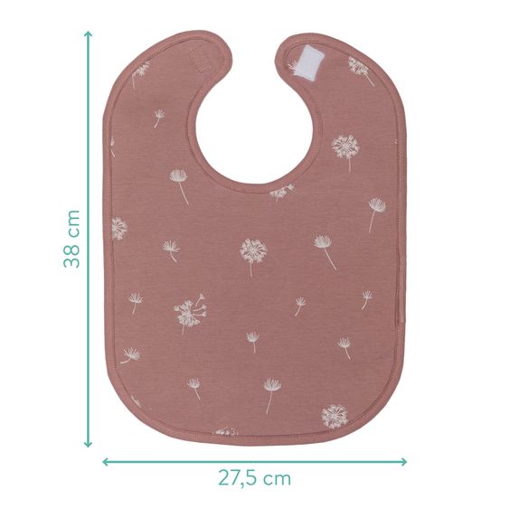 Fillikid 2-tlg. Lätzchen-Set mit wasserdichter Innenschicht - Pusteblume - Rosa