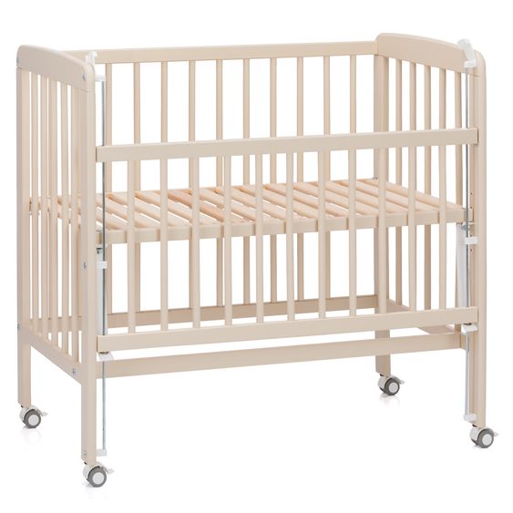 Fillikid 2in1 Beistellbett, Stubenbett Nino (auch für Boxspringbetten geeignet) - Champagner