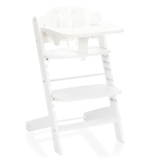 Fillikid 2in1 high chair Pia with 5-point harness, removable dining board with cup holder, load capacity up to 85 kg - white