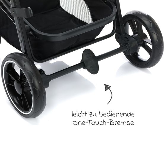 Fillikid Set passeggino 3-1 Fill Jaguar con seggiolino sportivo, navicella e materassino, seggiolino auto per neonati, borsa fasciatoio e fasciatoio, adattatore, portabicchieri, parapioggia e parainsetti - Sabbia