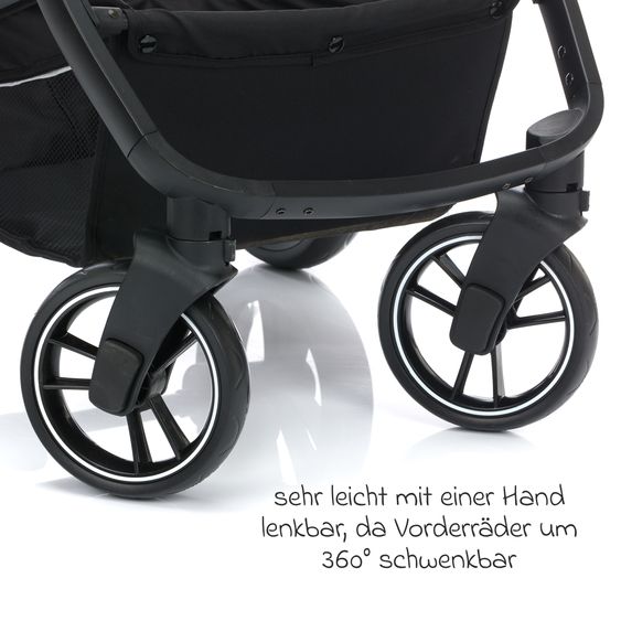 Fillikid 4-1 Kombi-Kinderwagen-Set Fill Jaguar mit Sportsitz, Babywanne mit Matratze, Babyschale, Wickeltasche mit Wickelauflage, Adapter, Regenschutz & Insektenschutz - Sand