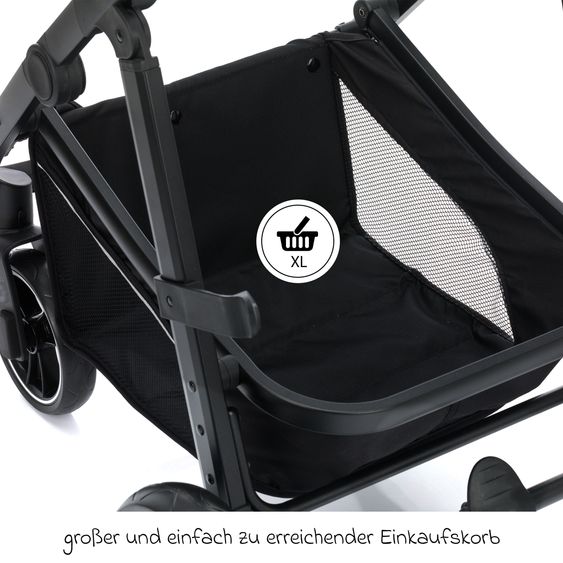 Fillikid 4-1 Kombi-Kinderwagen-Set Fill Jaguar mit Sportsitz, Babywanne mit Matratze, Babyschale, Wickeltasche mit Wickelauflage, Adapter, Regenschutz & Insektenschutz - Sand