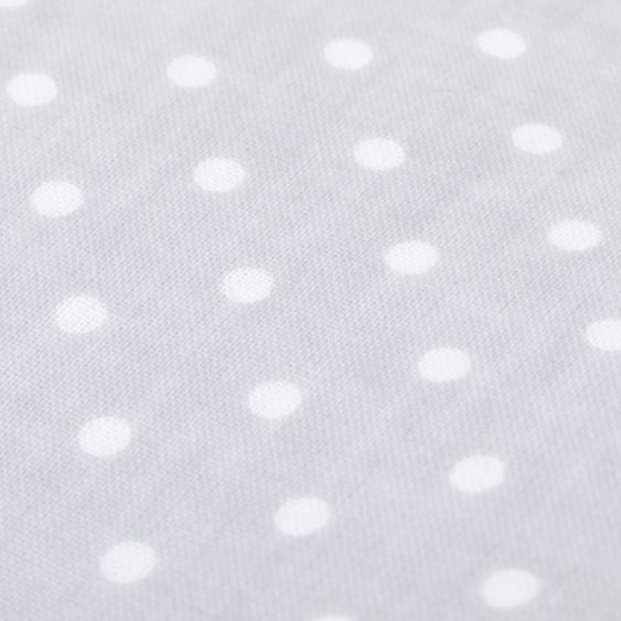 Fillikid 4 in1 Herz-Stillkissen mit Polyester-Hohlfaser-Füllung 190 cm - Punkte klein - Grau