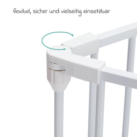 Fillikid 7-tlg. Kamin- & Absperrgitter 1 x Türmodul, 4 x große Module, 2 x kleine Module & 2 St. Wandbeschlaäge - Weiß