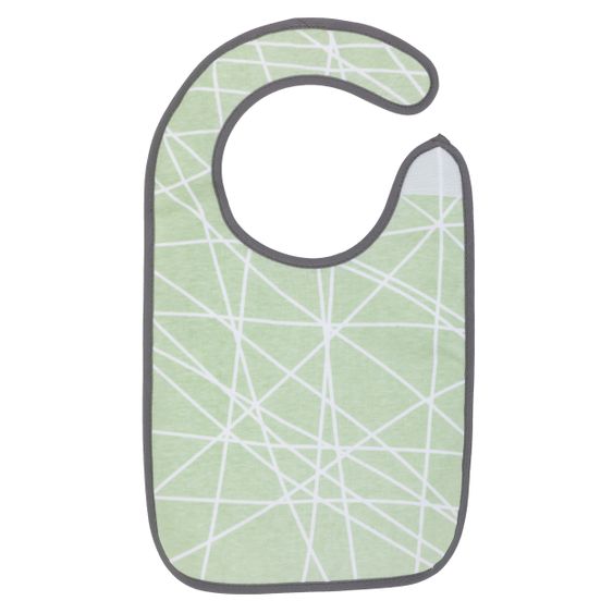 Fillikid 7er Pack Klett-Lätzchen XXL - Modern Art - Grün