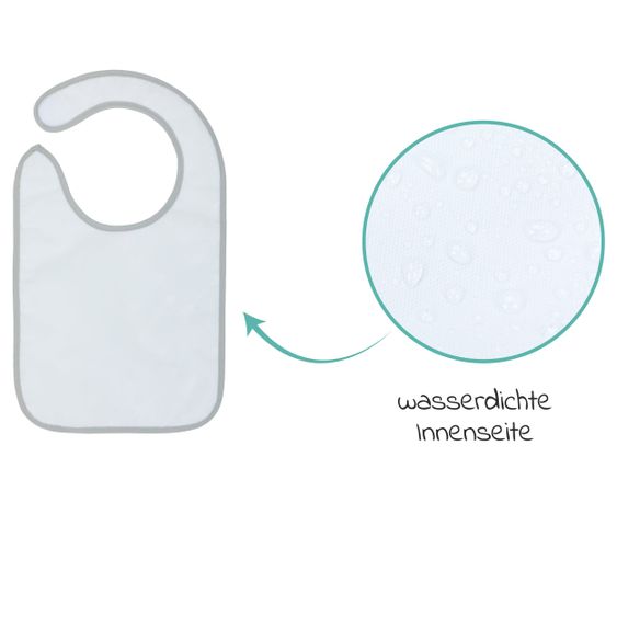 Fillikid 7er Pack Klett-Lätzchen XXL - Modern Art - Grün