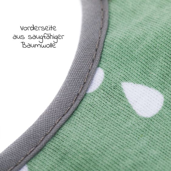 Fillikid 7er Pack Klett-Lätzchen XXL - Modern Art - Grün