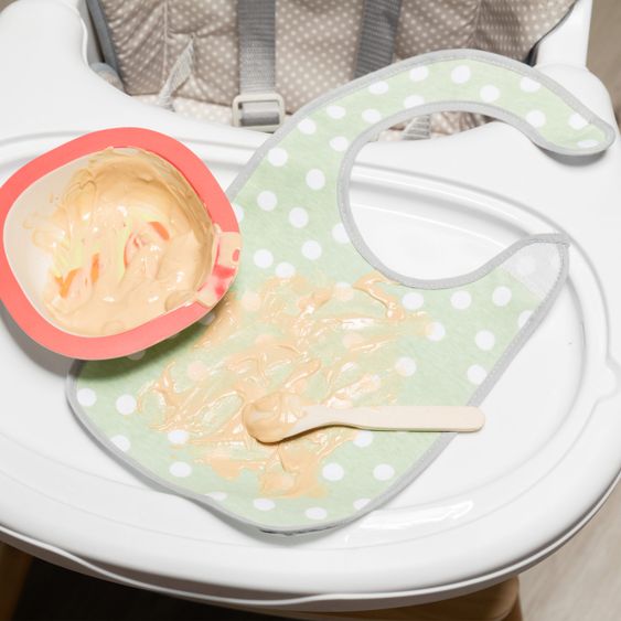 Fillikid 7er Pack Klett-Lätzchen XXL - Modern Art - Grün