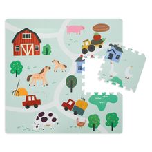 9-piece puzzle mat farm incl. carrying bag 93 x 93 cm