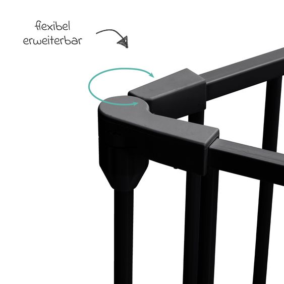 Fillikid Absperrgitter-Verlängerung 65 cm passend für Kamin- & Absperrgitter - Schwarz