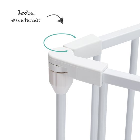 Fillikid Absperrgitter-Verlängerung 65 cm passend für Kamin- & Absperrgitter - Weiß