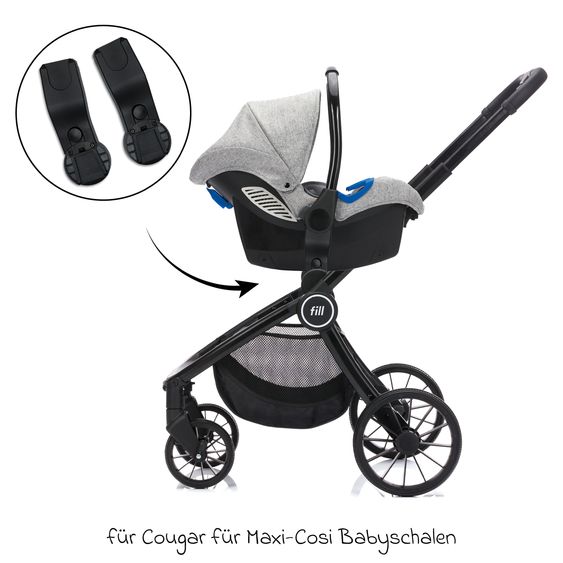 Fillikid Adapter für Cougar für Maxi-Cosi Babyschalen - Schwarz