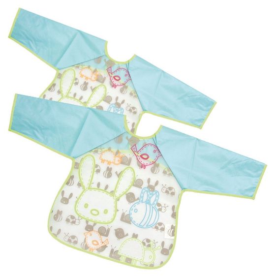 Fillikid Ärmel-Lätzchen 2er Pack - Tiere Blau