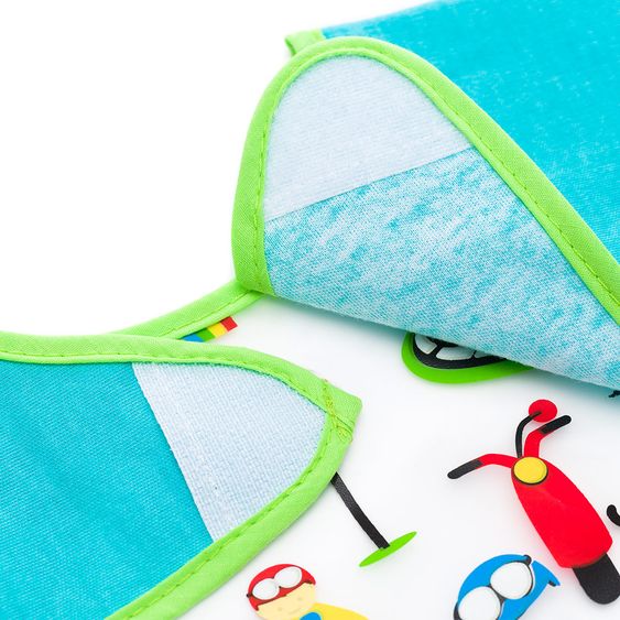 Fillikid Ärmel-Lätzchen Folie 2er Pack - Autos - Blau