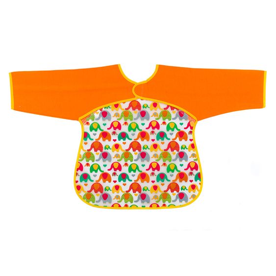 Fillikid Ärmel-Lätzchen Folie 2er Pack - Elefanten - Orange