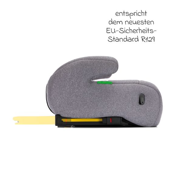 Fillikid Rialzo per seggiolino auto Ergo Fix i-Size da 7 anni - 12 anni (125 cm - 150 cm) con supporto Isofix - Grigio