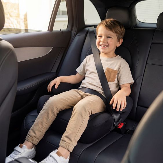 Fillikid Auto-Kindersitzerhöhung Flow Fix  i-Size ab 7 Jahre - 12 Jahre (125 cm - 150 cm) mit  Isofix-Halterung - Schwarz