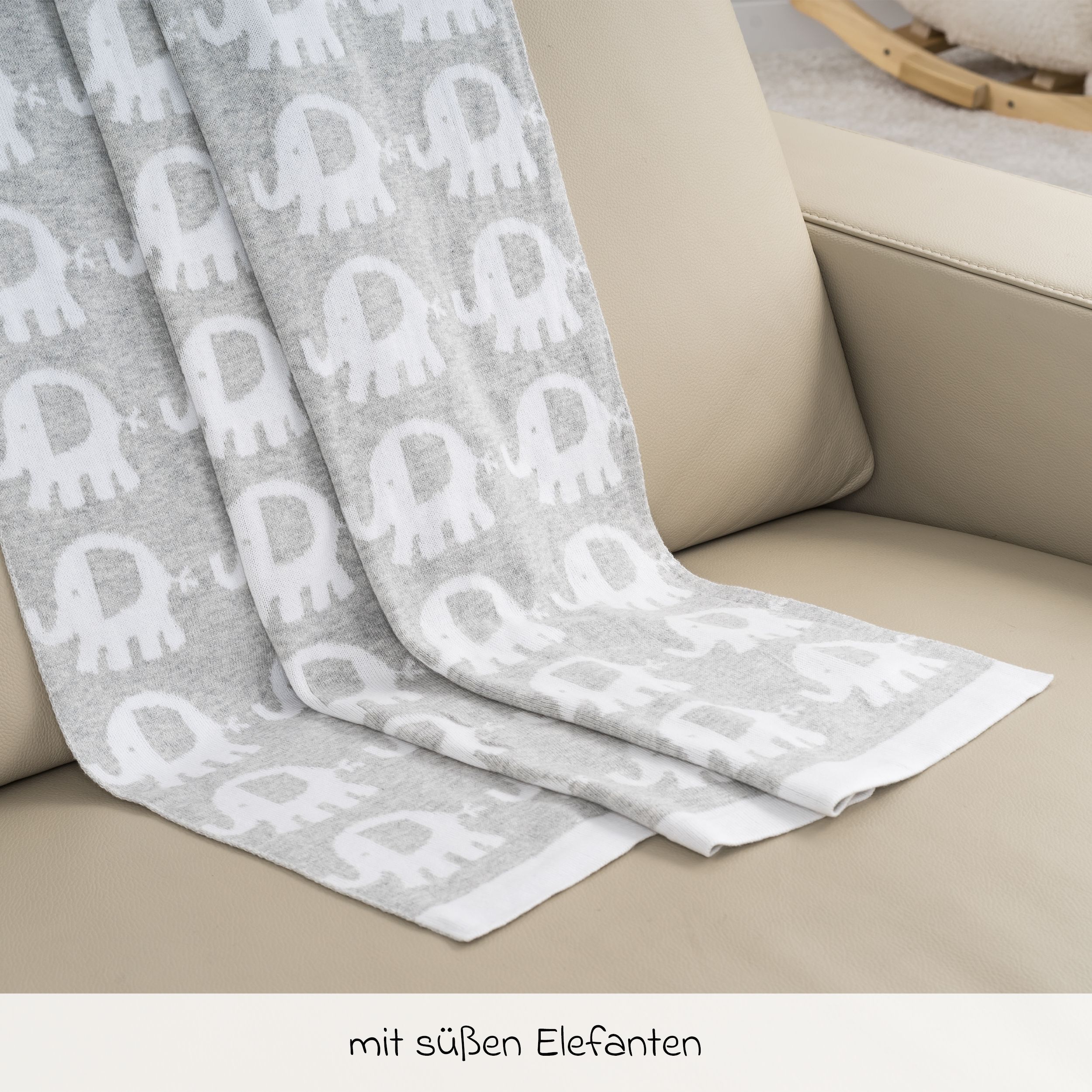 DOMIVA Doppelseitige Babydecke 75x100 Cm – Weich, Warm, Beidseitig Nutzbar