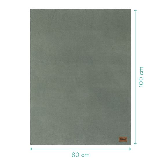Fillikid Copertina per neonati Coperta Cosy in maglia per coccolare, coprire o stendere 80 x 100 cm - Verde