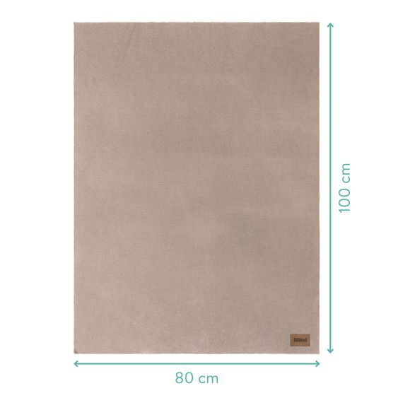 Fillikid Copertina per neonati Coperta Cosy in maglia per coccolare, coprire o stendere 80 x 100 cm - Taupe