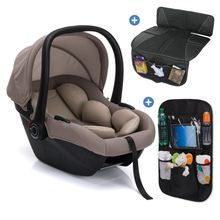 Seggiolino auto per neonati Neo SL dalla nascita - 13 kg (40 cm - 87 cm) solo 3,20 kg leggero, riduttore seggiolino incluso con protezione imbottita & borsa per seggiolino auto - Natur