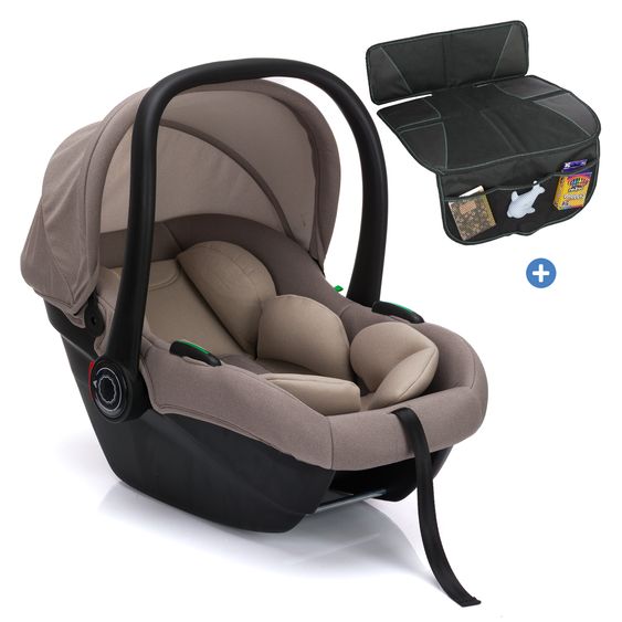 Fillikid Siège Auto Bébé Neo SL Dès La Naissance - 13 Kg (40 Cm - 87 Cm) Seulement 3,20 Kg Léger, Réducteur De Siège Inclus Avec Protection Rembourrée - Nature