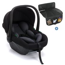 Seggiolino auto per neonati Neo SL dalla nascita - 13 kg (40 cm - 87 cm) solo 3,20 kg leggero, riduttore incluso con protezione imbottita - Nero