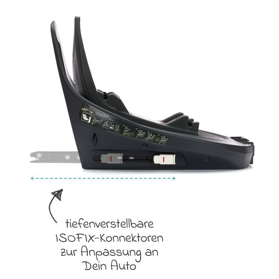 Fillikid Seggiolino auto per neonati Noa 360° girevole dalla nascita - 9 mesi (40 cm - 87 cm) con posizione reclinata a 175° incl. base Isofix - Forest Green