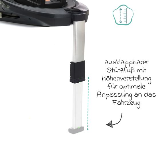 Fillikid Seggiolino auto per neonati Noa 360° girevole dalla nascita - 9 mesi (40 cm - 87 cm) con posizione reclinata a 175° incl. base Isofix - Nero