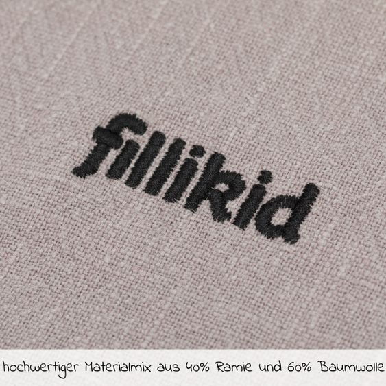 Fillikid Babytrage Natural ab 3,5 -20 kg für Bauch-, Hüft und Rückentrageposition - Grau