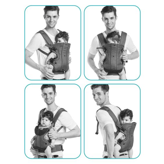 Fillikid Baby carrier Walk 4in1 for front and back carrying position - Beige