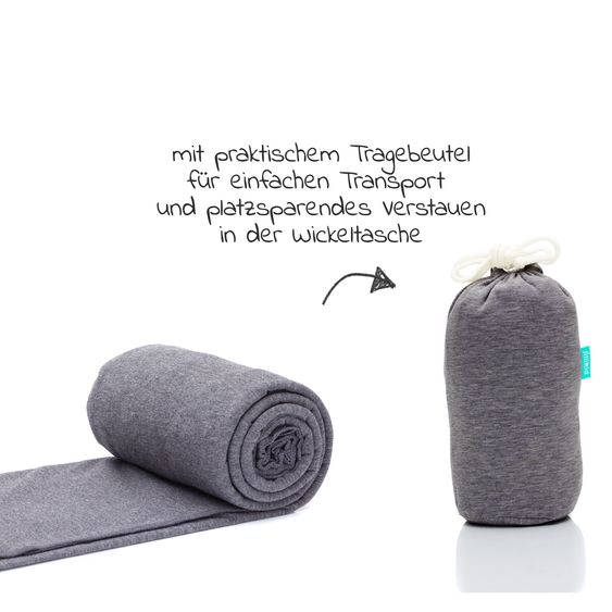 Fillikid Babytragetuch Baby Sling 500 x 55 cm für Neugeborene ab 3,5 kg - 14 kg - Dunkelgrau